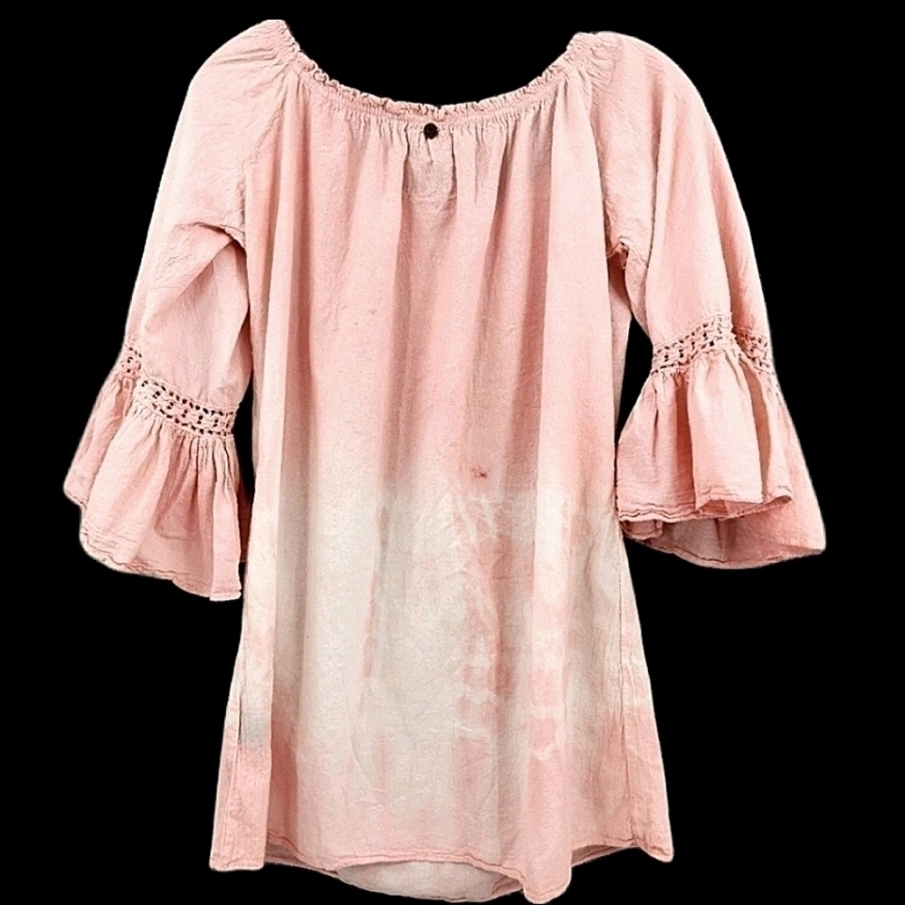 Mora Anthropologie Women's S Pink Ruffle Blouse